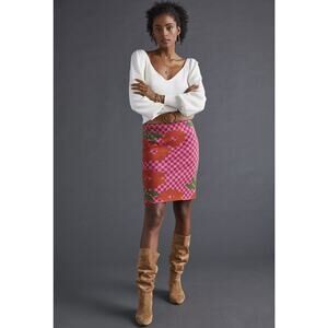 NEW Anthropologie Lucky Monday Blossom Sweater Mini Skirt - Size: 2